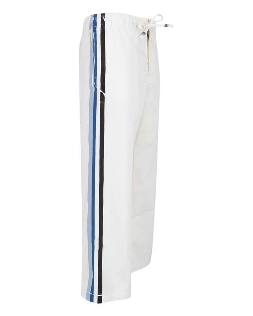 Marni White Sweatpants Dettaglio Riga