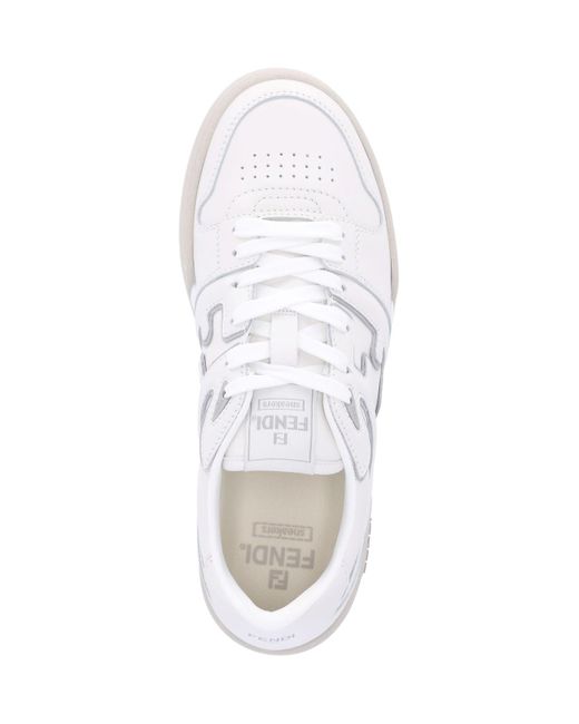Fendi White Low Top "match" Sneakers for men