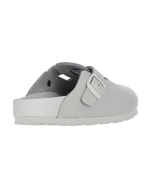 Birkenstock Gray Mules "Boston"