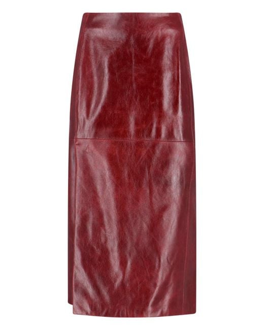 Sportmax Red Midi Skirt