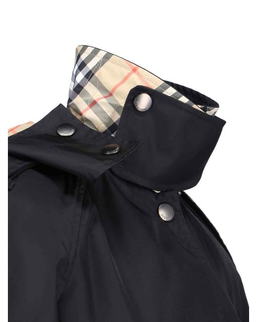 Burberry Black Technical Coat Car Coat