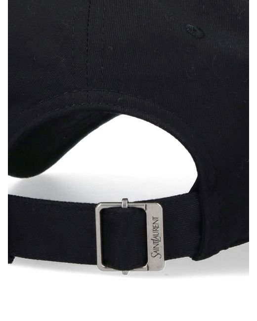 Saint Laurent Blue Baseball Cap "Y"