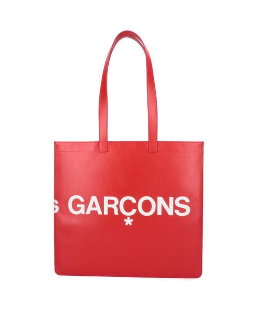 Comme des Garçons Red Logo Tote Bag