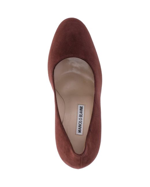 Manolo Blahnik Purple Suede Pumps