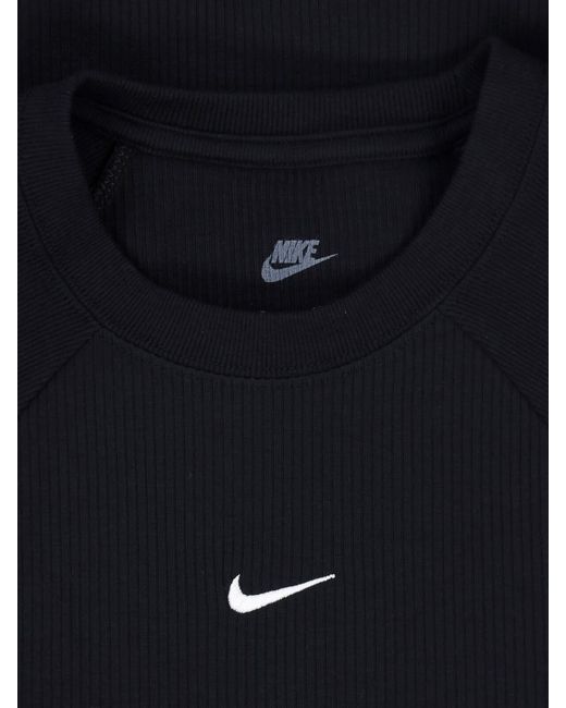 Nike Black Ribbed Top "Chill"