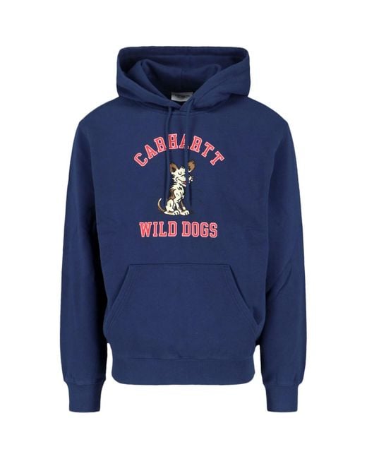 Carhartt Blue Wild Dog Hoodie for men