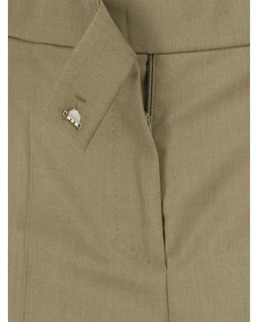 Max Mara Green Straight Tailored Trousers
