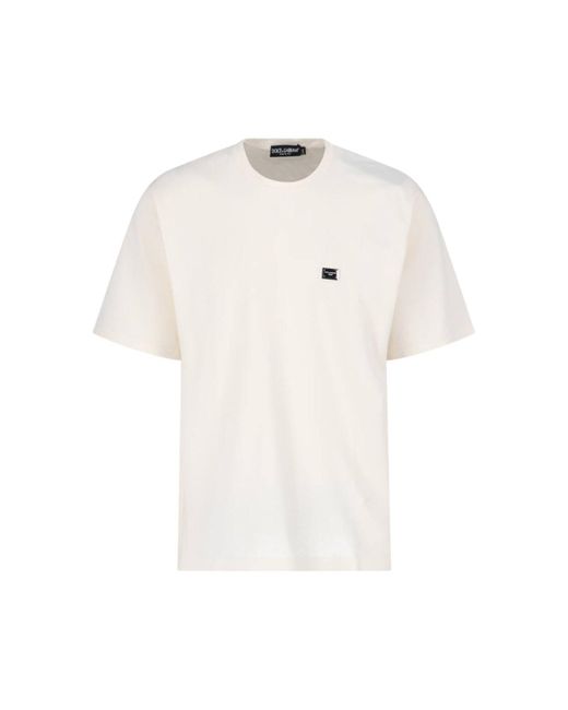 Dolce & Gabbana White 100% Cotton T-Shirt for men