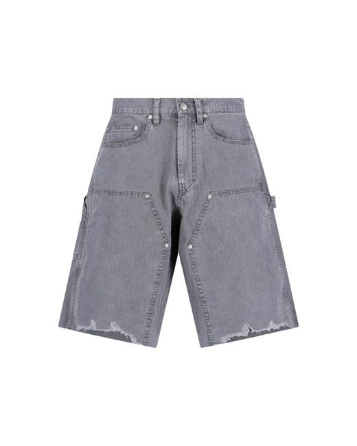 TONYWACK Gray Cargo Shorts for men