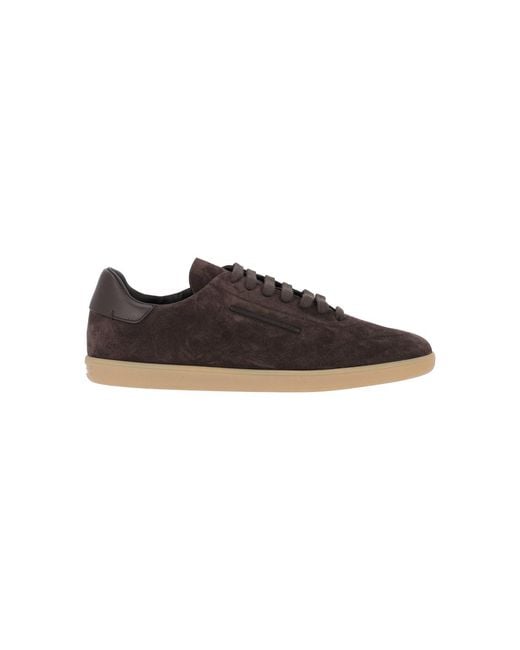 Zegna Brown Sneakers "232" for men