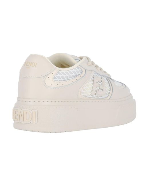 Sneakers Platform "Match" di Fendi in White