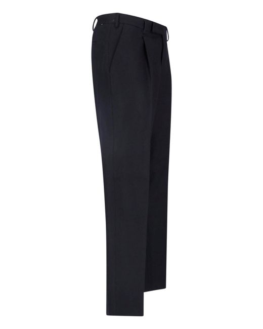 PT Torino Blue Virgin Wool And Cashmere Pants for men