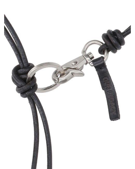Our Legacy Black Keychains Cow Leather