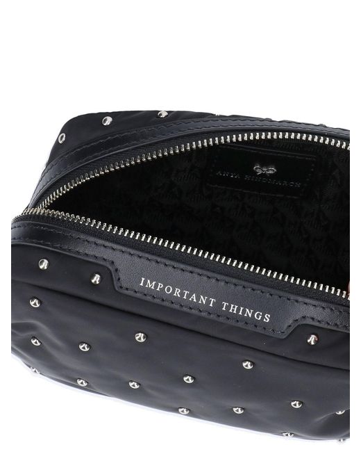 Pouch "Important Things" di Anya Hindmarch in Black