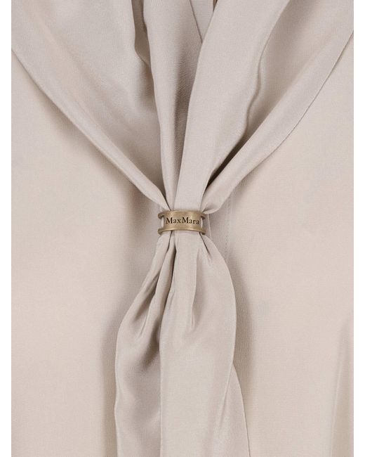 Max Mara Natural Silk Shirt With Scarf