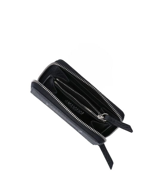Maison Margiela Black Zip Wallet "Four Stitches"
