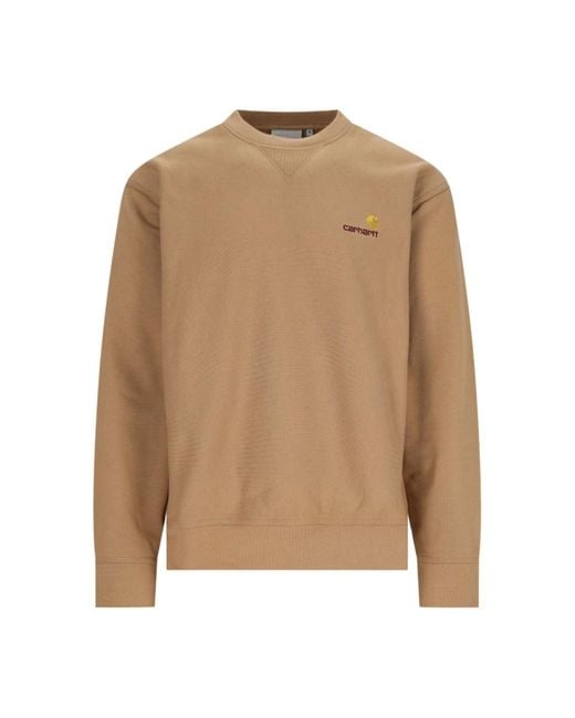 Carhartt Natural 'American Script Sweat' Crew Neck Sweatshirt for men