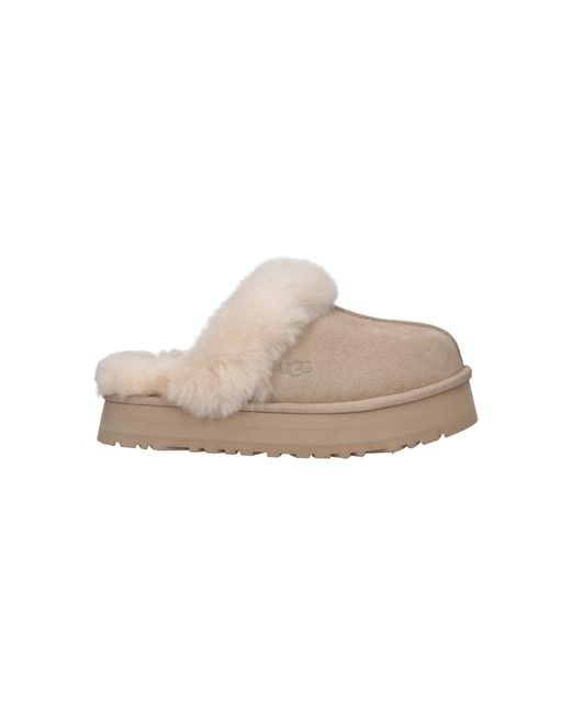 Ugg Natural Platform Mules "Disquette"