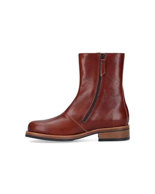 Our Legacy Red 'Camion' Ankle Boots