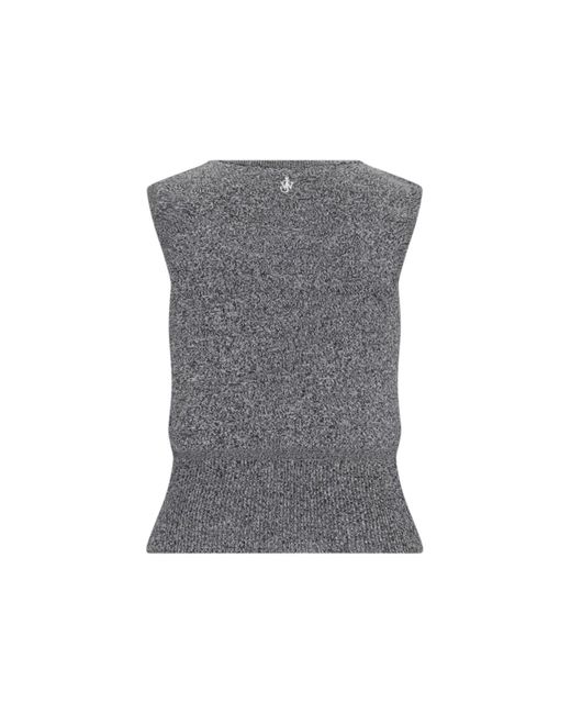 Gilet Scollo A V di J.W. Anderson in Gray