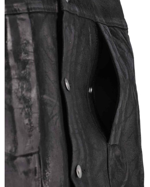 Rick Owens Black Jumbo Denim Jacket for men