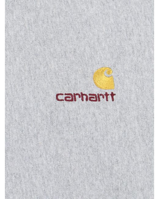 Carhartt Gray American Script Crew Neck Sweatshirt for men