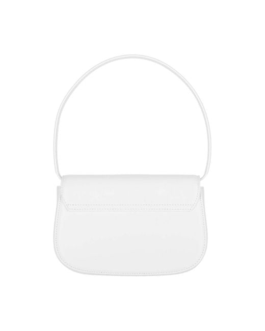 DIESEL White "1Dr" Shoulder Bag