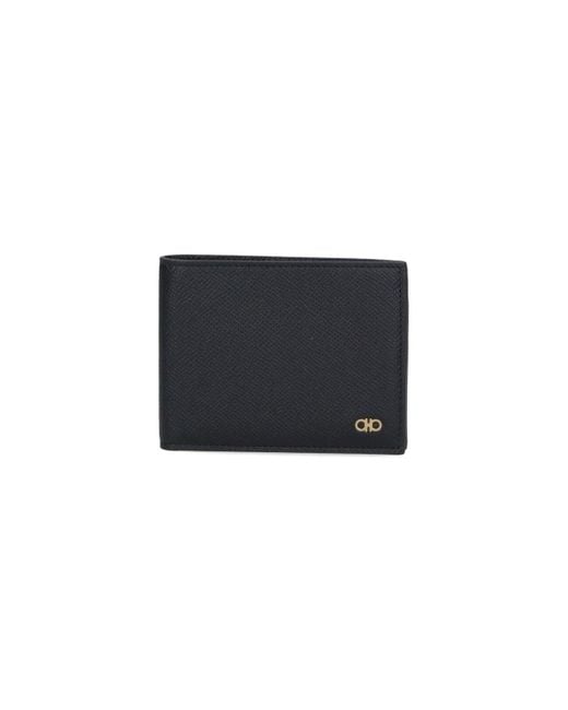 Ferragamo Black Wallets Calf Leather for men
