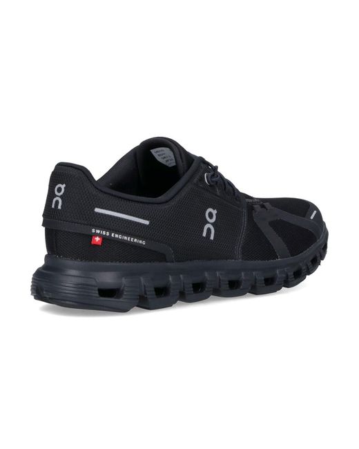 On Shoes Black "Cloud 6" Sneakers for men