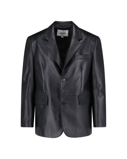 Giacca Monopetto In Pelle di TONYWACK in Black da Uomo