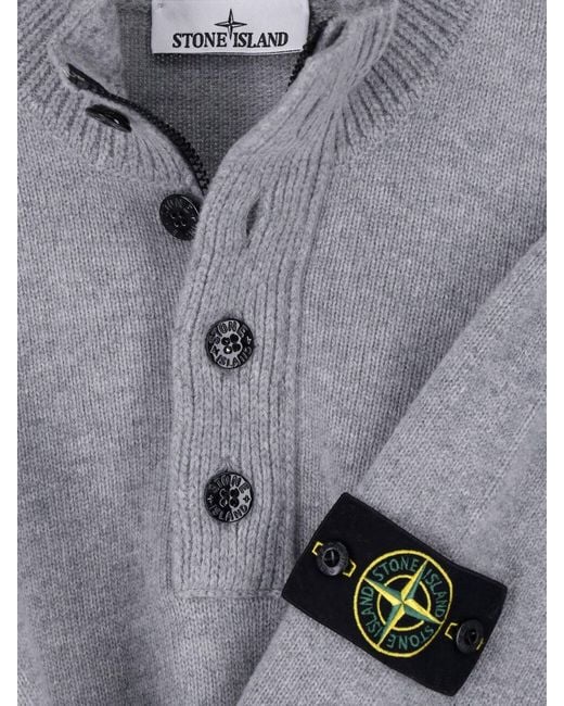 Stone Island Gray Cardigan Buttons "5100040" for men