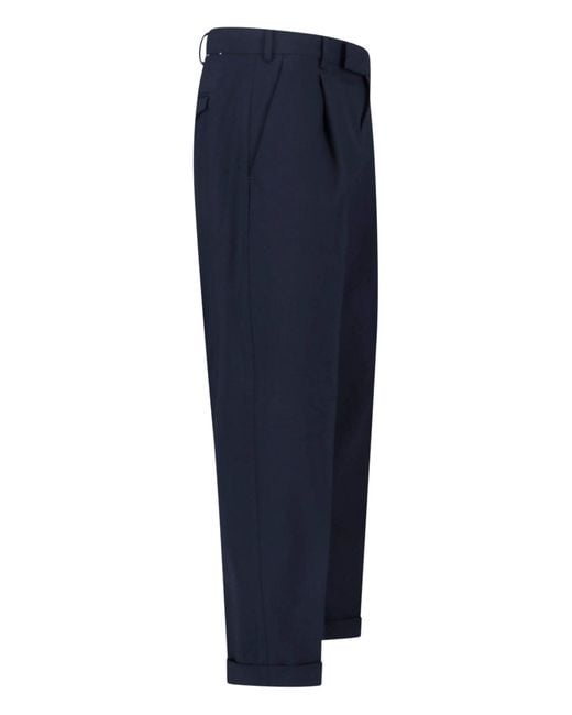 PT Torino Blue Virgin Wool Pants for men