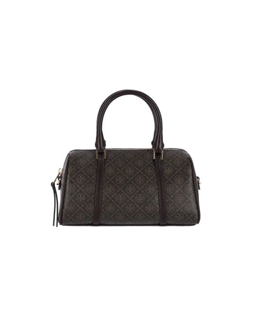Tory Burch Black Mini "Barrel T Monogram" Shoulder Bag