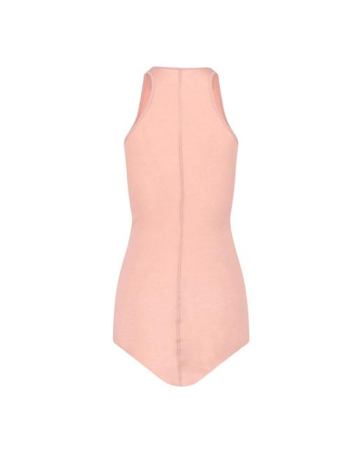 Rick Owens Pink Cotton Bodysuit