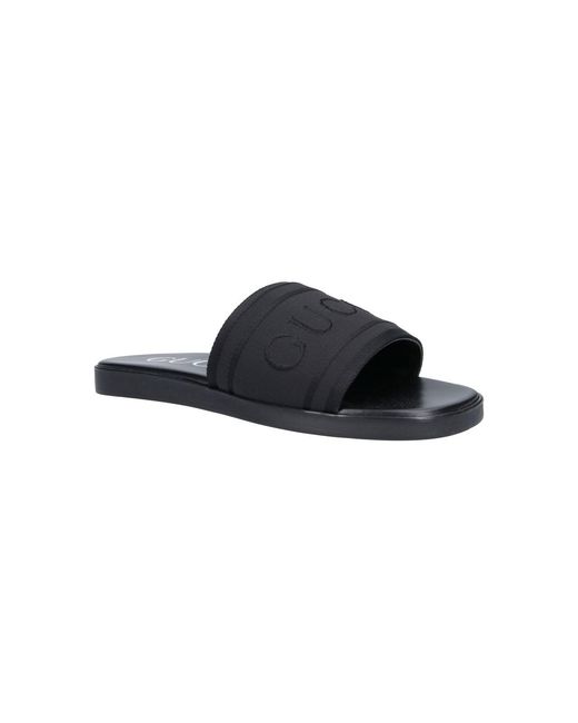 Gucci Black Logo Sandals for men