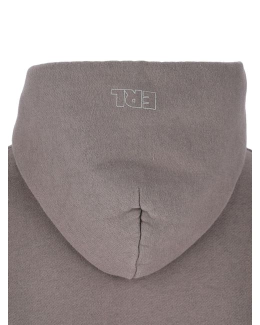 ERL Gray Taupe Cotton Hooded Sweatshirt for men