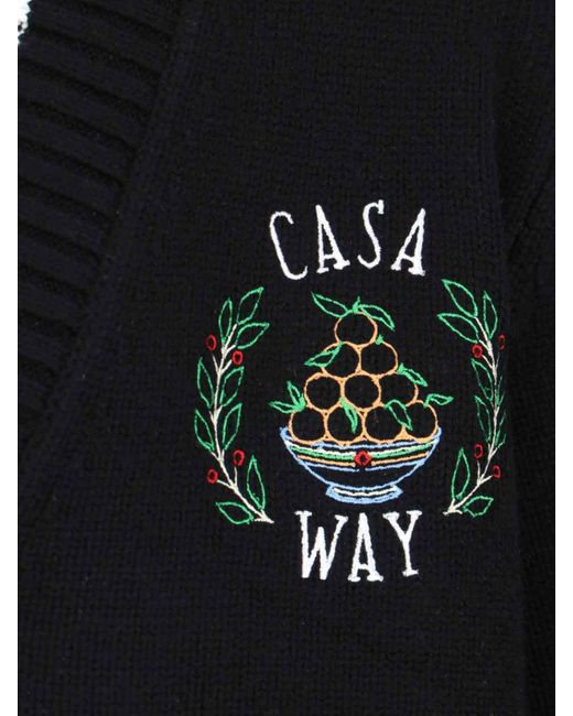 Cardigan "Casa Way" di Casablancabrand in Black da Uomo