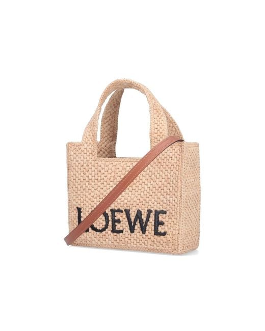 Loewe White Mini Logo Tote Bag