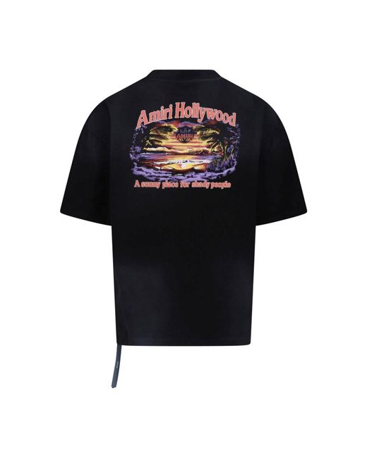 Amiri Black 100% Cotton Crewneck T-Shirt for men