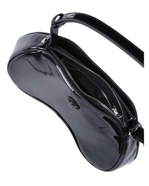 DIESEL White Play-Glossy Shoulder Bag