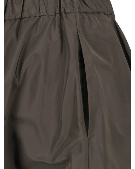 Aspesi Gray A-Line Midi Skirt