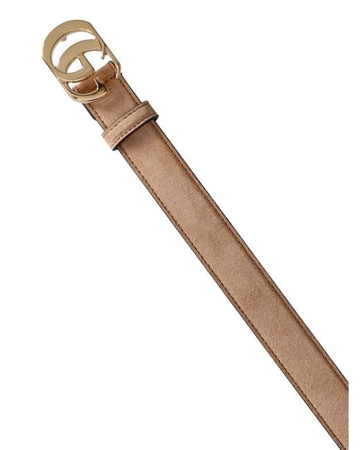 Gucci White Thin Belt "Gg Marmont"