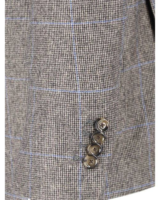 Lardini Gray Single-Breasted Wool Blazer for men