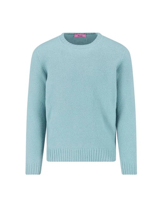 Drumohr Blue Lambswool Sweater for men