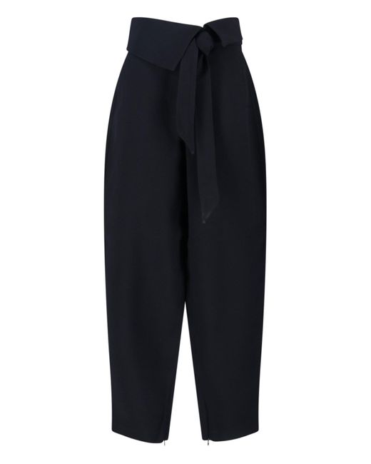 The Attico Blue Cropped Trousers With High Waist