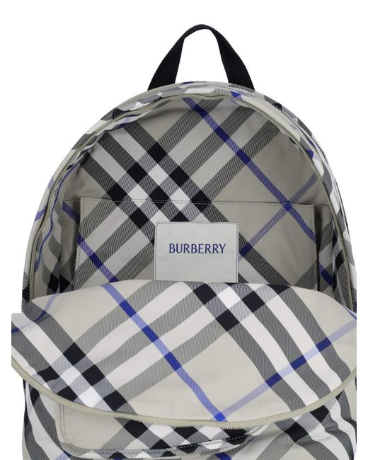 Burberry Gray 'shield' Backpack for men
