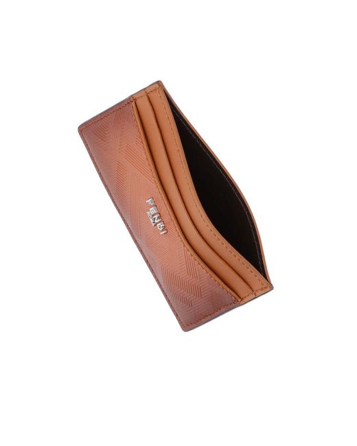 Fendi White Logo Card Holder for men