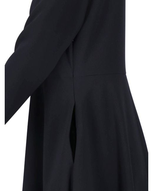 Aspesi Black Satin-Look Midi Dress