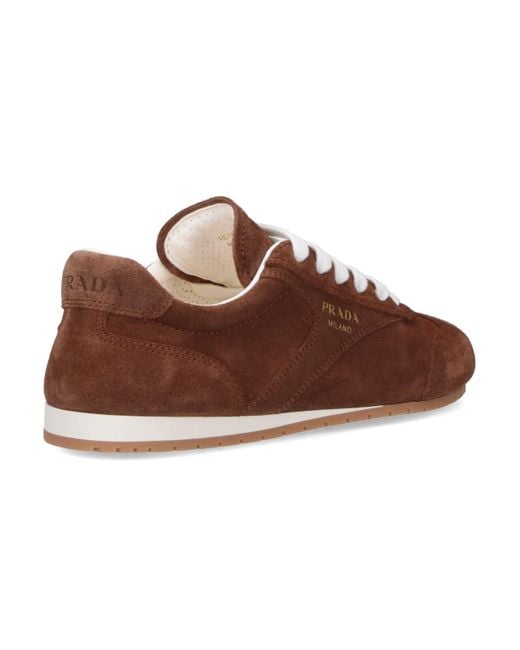 Prada Brown Suede Sneakers