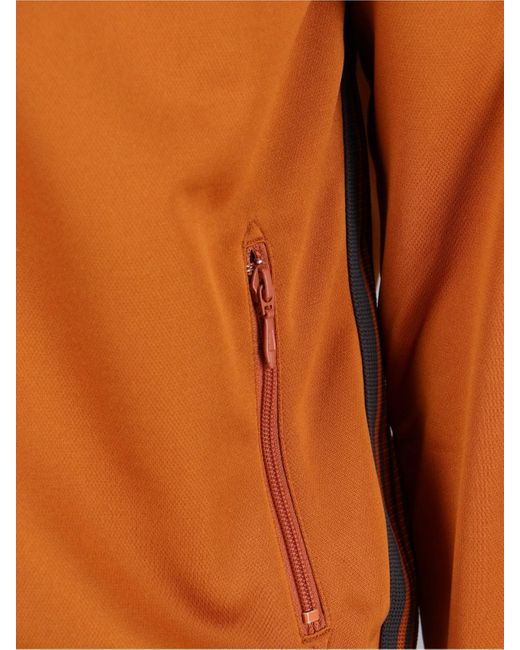 Felpa Zip "Rust" di Needles in Orange da Uomo